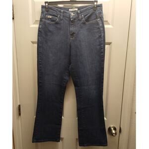 Lee Women's Size 8 Medium Relaxed Bootcut At The Waist Dark Wash Blue Jeans